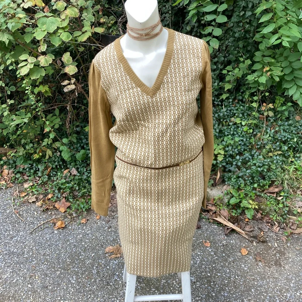 Banana Republic 100% Wool Horse-bit Leather trim pencil skirt Y2K vintage NWT